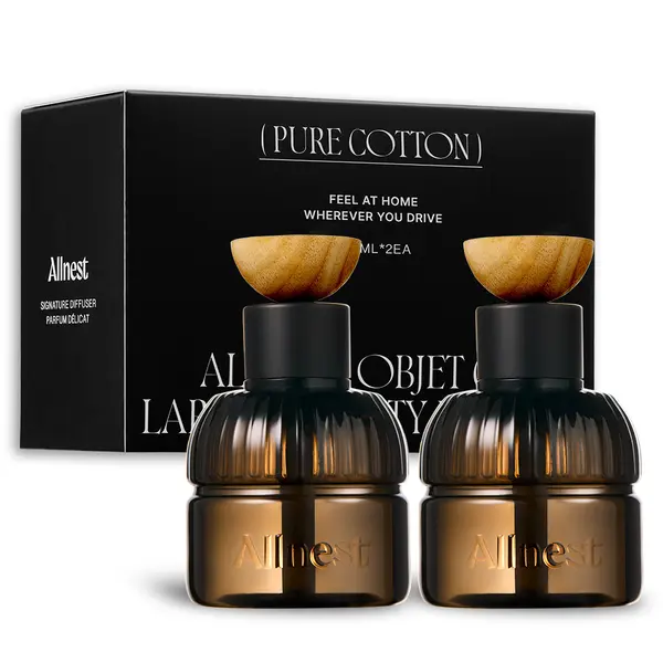 올네스트 오브제 컵홀더형 차량용 방향제 퓨어 코튼 100ml 2개