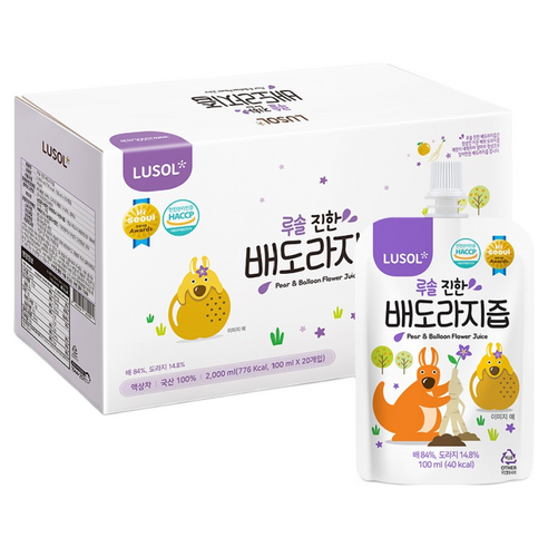 루솔 진한 배도라지즙 100ml 20개 간편하게 챙기는 방법