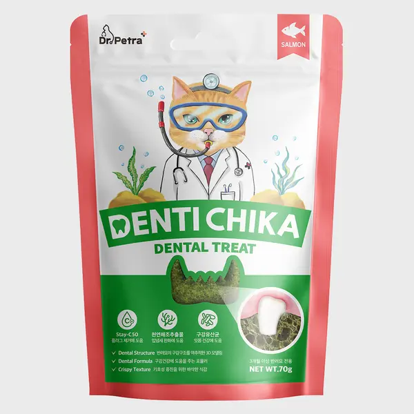 닥터페트라 덴티치카 덴탈트릿 고양이 연어맛 70g 3개