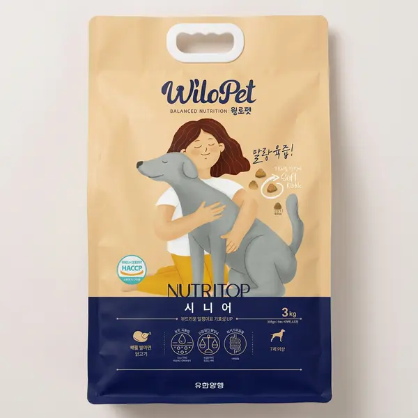 ‘뉴트리탑 시니어, 7세 이상, 3kg, 1개’ 노령견 사료