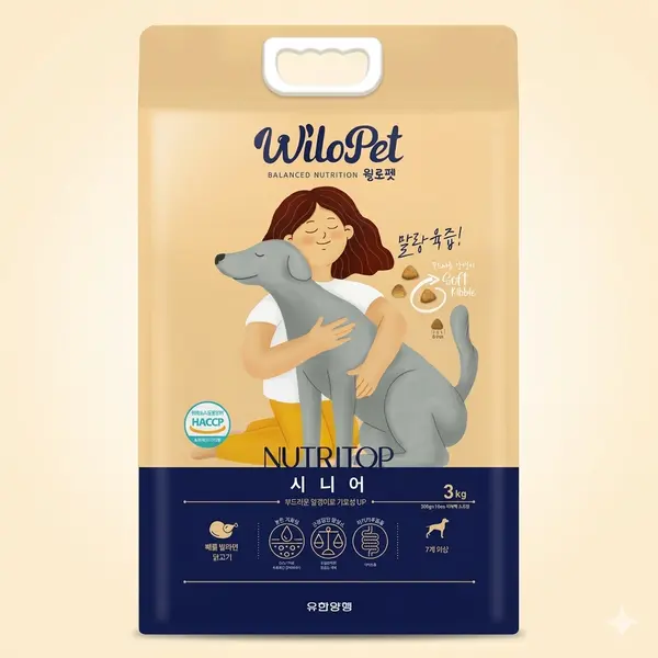 '뉴트리탑 시니어, 7세 이상, 3kg, 1개' 노령견 사료